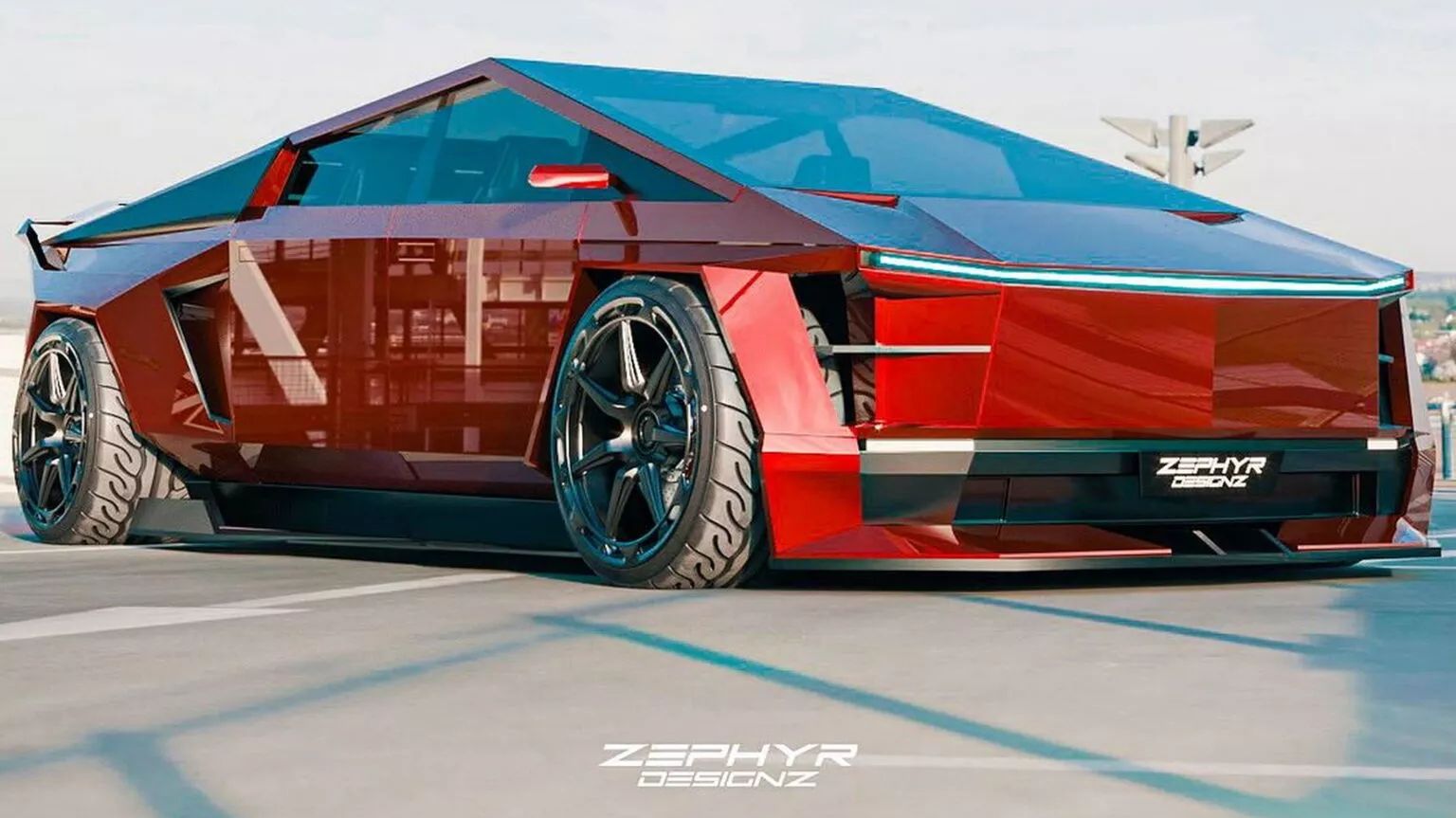 Coba Bayangkan Mobil Listrik Tesla Cybertruck Gendong Mesin Porsche