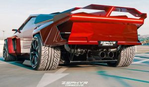 Coba Bayangkan Mobil Listrik Tesla Cybertruck Gendong Mesin Porsche