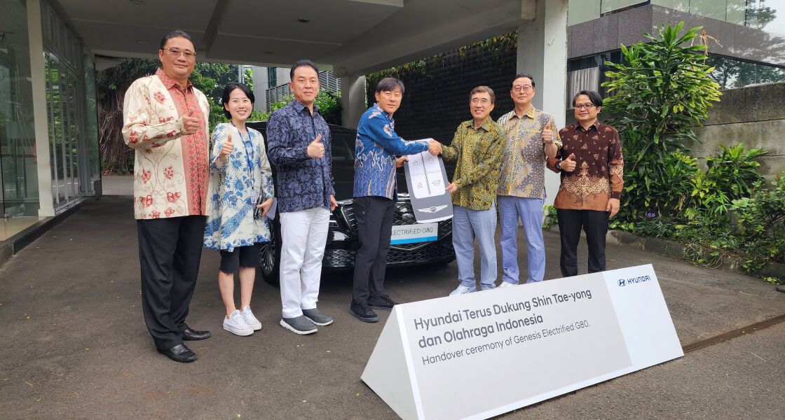 Shin Tae-yong Dapat Mobil Listrik Genesis Electrified G80 dari Hyundai