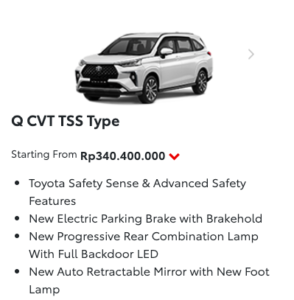 Toyota Veloz Q CVT TSS