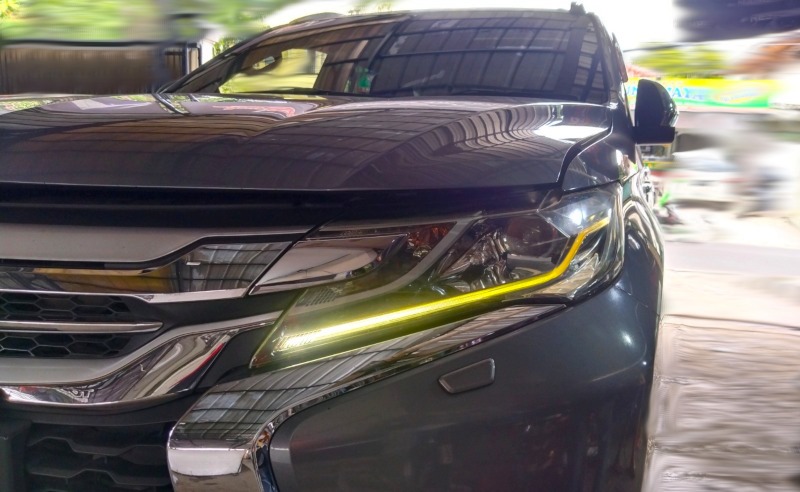 Lampu LED DRL Mitsubishi All New Pajero Sport Menguning