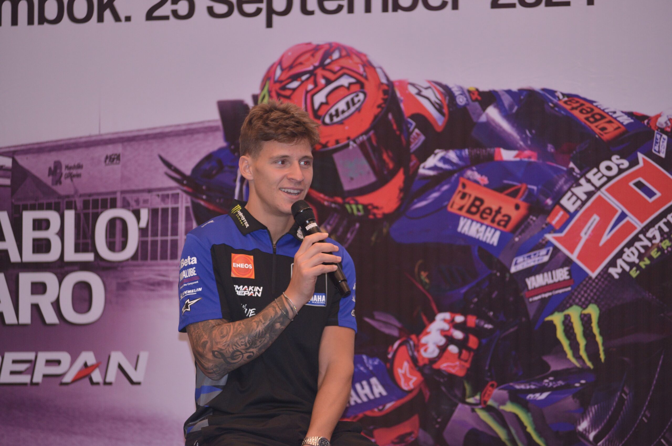 Fabio Quartararo Sapa Penggemar di Indonesia Jelang MotoGP Mandalika 2024