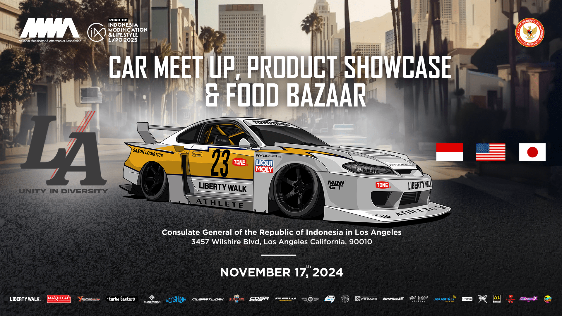 LA Car Meet Up Unity in Diversity Tutup IMX 2024 di Amerika Serikat